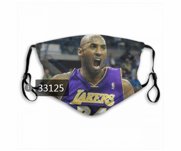 2021 NBA Los Angeles Lakers #24 kobe bryant 33125 Dust mask with filter